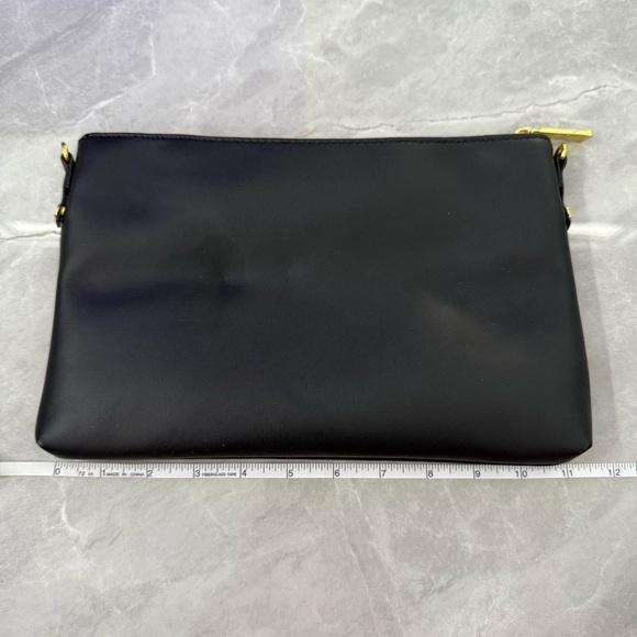 NWOT Joy & Iman Leather Velvet Clutch Crossbody Strap Purse Zipper Closure Bag - Picture 14 of 15
